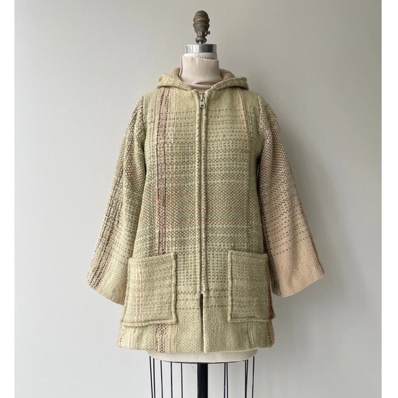 Vintage 1970's Martine Gruber Handwoven Wool Coat Size Small/Medium - Picture 1 of 6